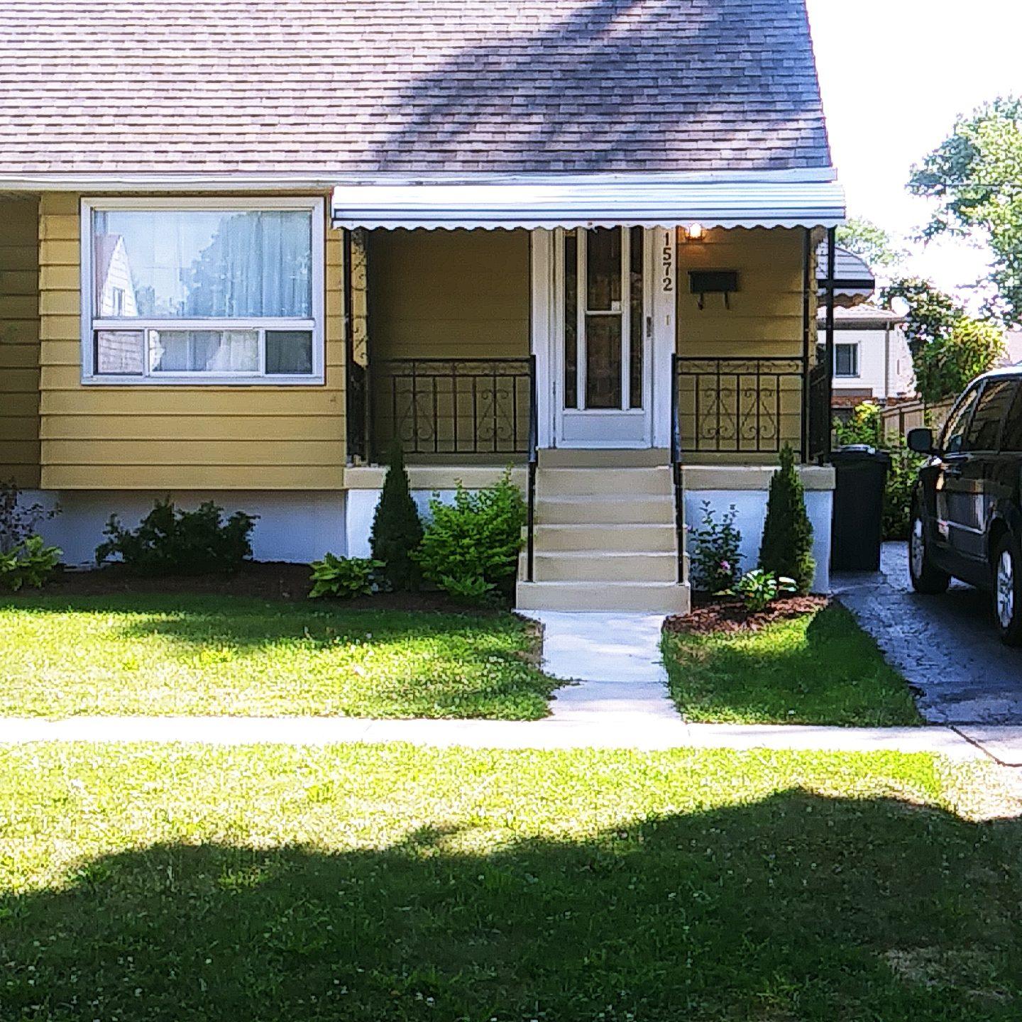 New concrete porch entrance